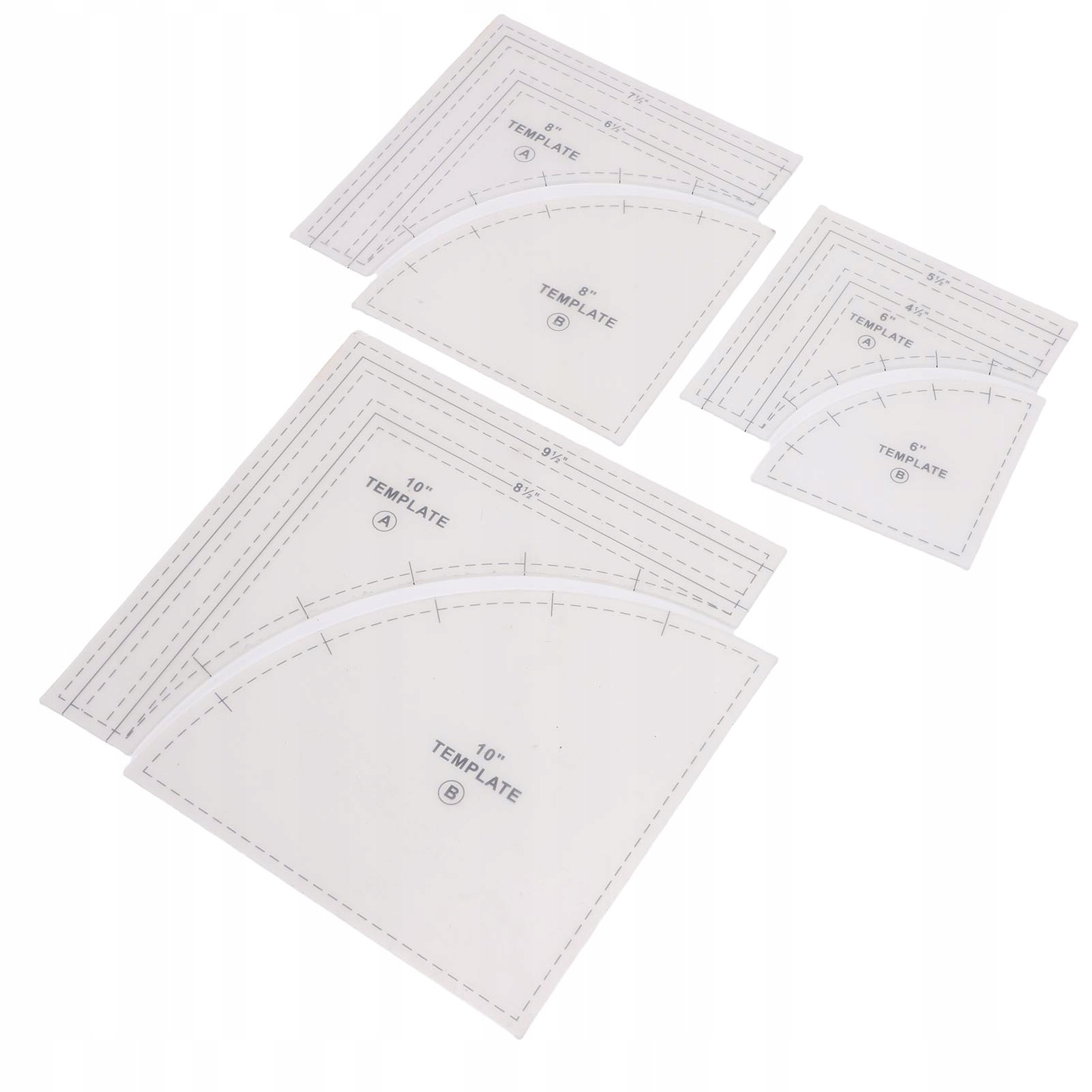 LINIJKA LINIA DO PATCHWORKU I QUILTINGU PODZIAKA 3SZTUK 6~10CALI