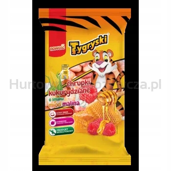 Tygryski kukuřičné křupky s příchutí medu a malin 70 g