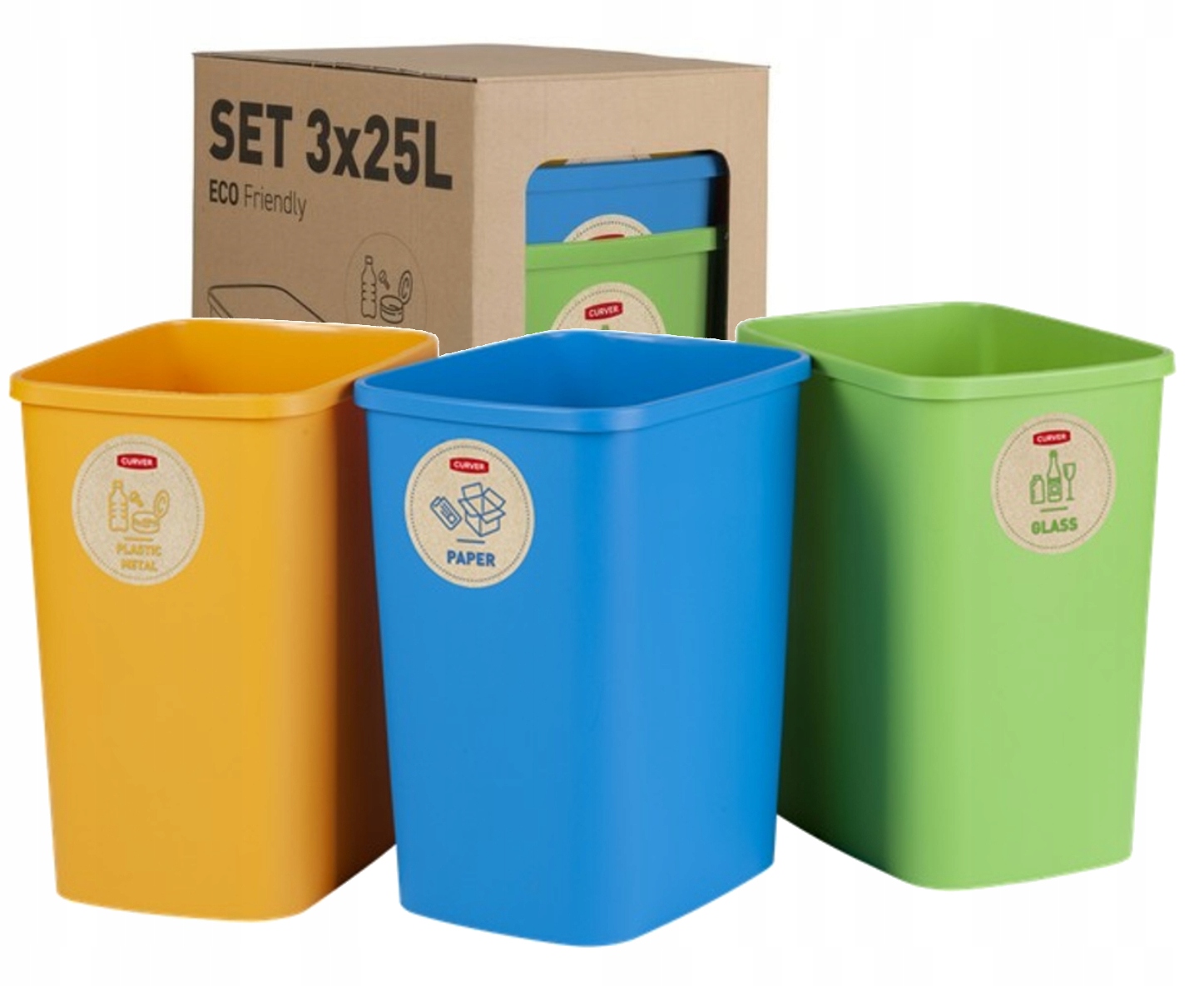 Levně Sada Košíků Pro Segregace Směrů 3x25L
