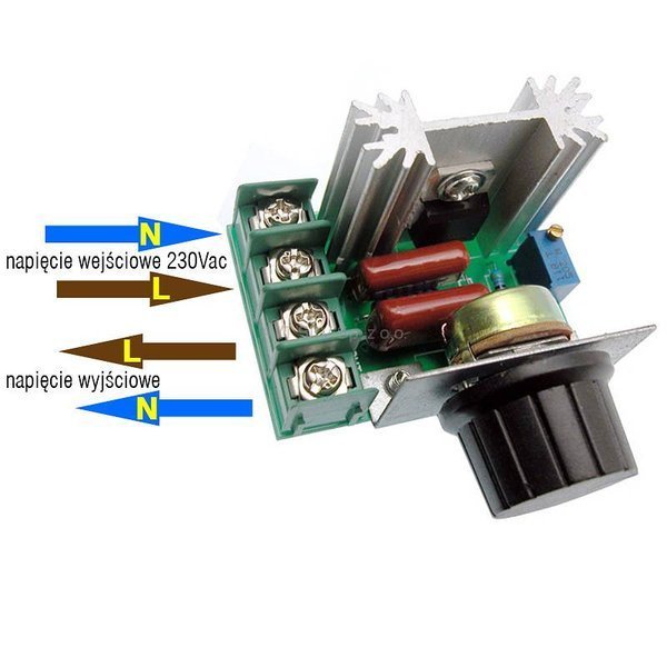 Moduł Regulatora mocy AC 230V 2000W max 2kW jakar EAN (GTIN) 5904384737543