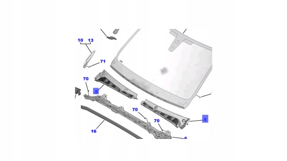 TOYOTA OE SU001-A9787 OSŁONA PODSZYBIE PRAWE Producent części Toyota OE