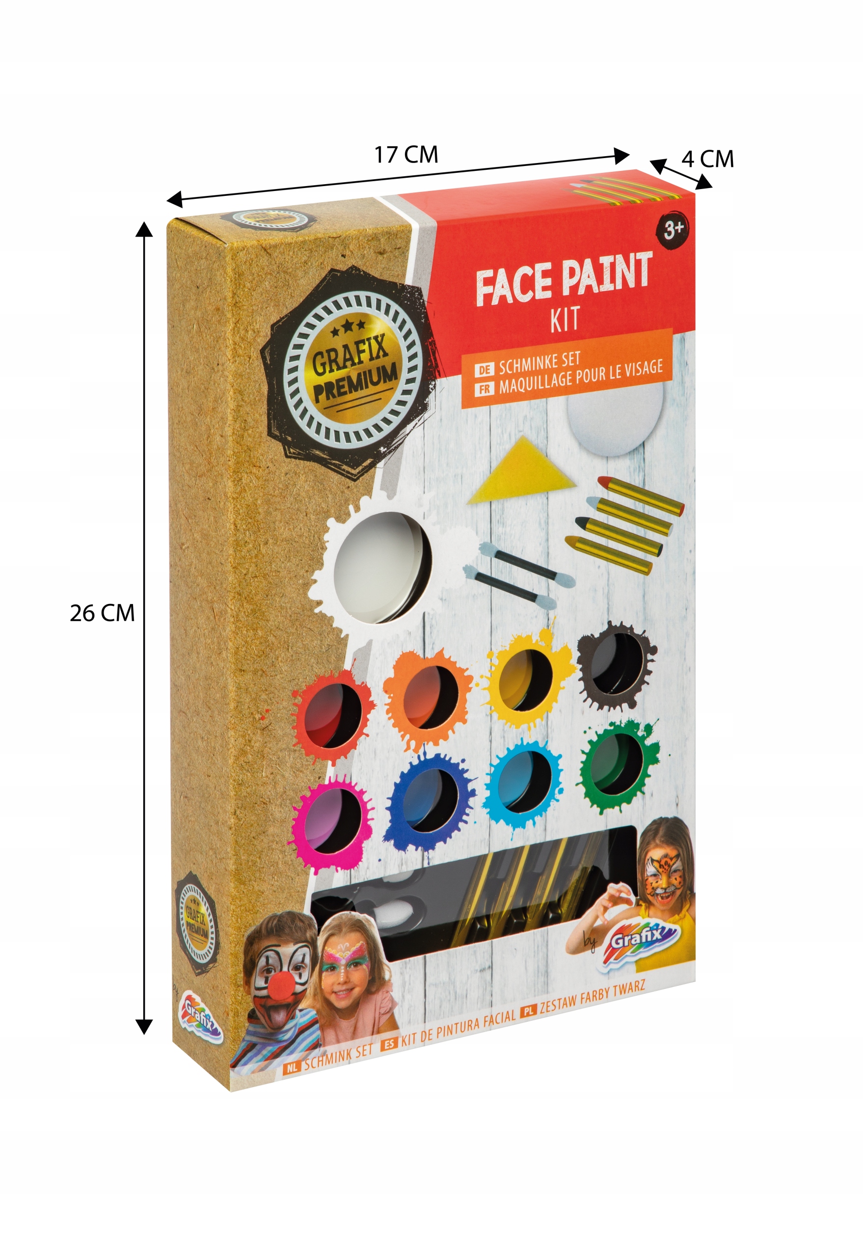 FARBKI do TWARZY duże 16 elementów PREMIUM GRAFIX Kod producenta 730003