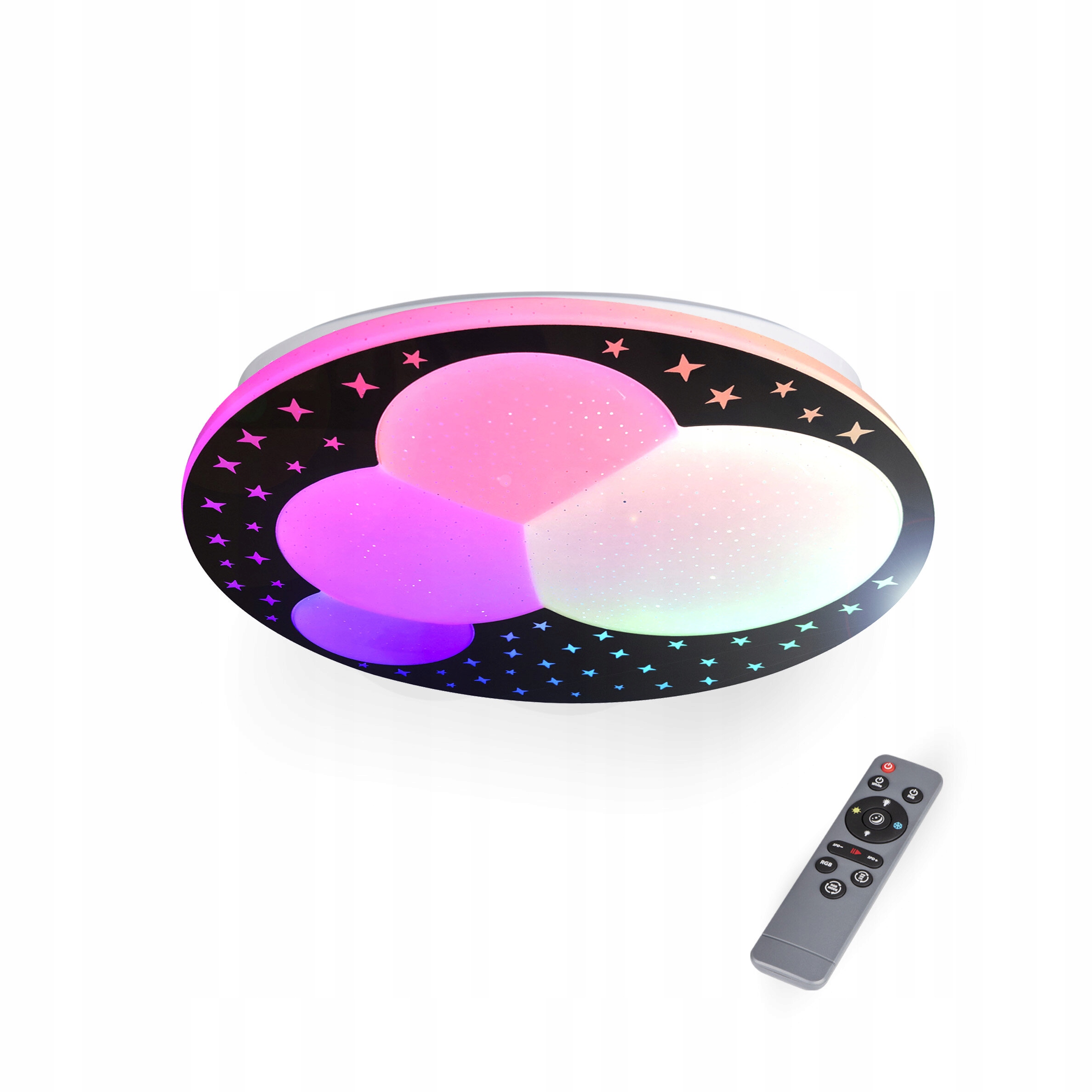 Plafon panel Led LL Nyal Rgb Cct natynkowy lampa sufitowa okrągła pilot