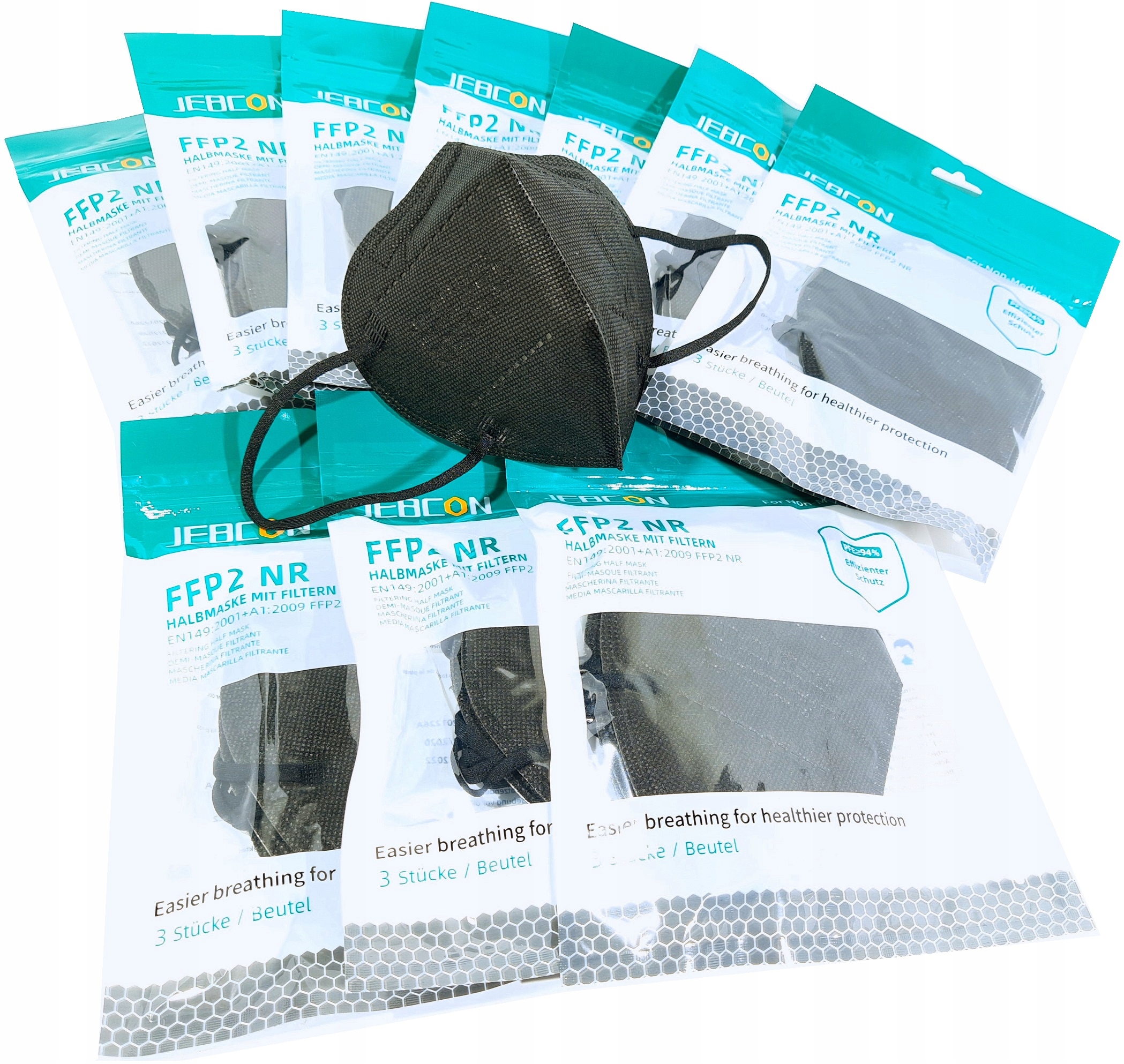 30x MASKA MASECZKA ANTYWIRUSOWA FFP2 CZARNA CE Rodzaj inna