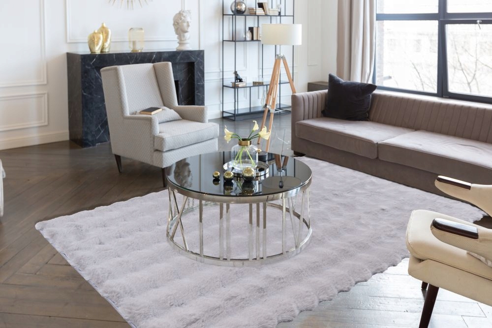 Koberec nadýchaný komfortní bublinkový 80 x 150 cm šedý