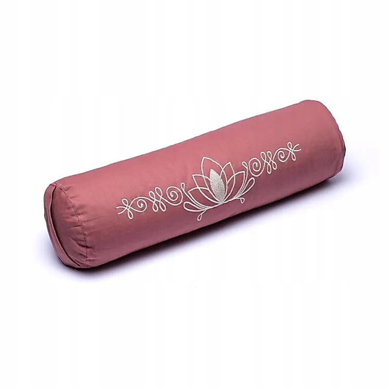Polštář pro meditaci Růžový lotos z organické bavlny 60x16 cm