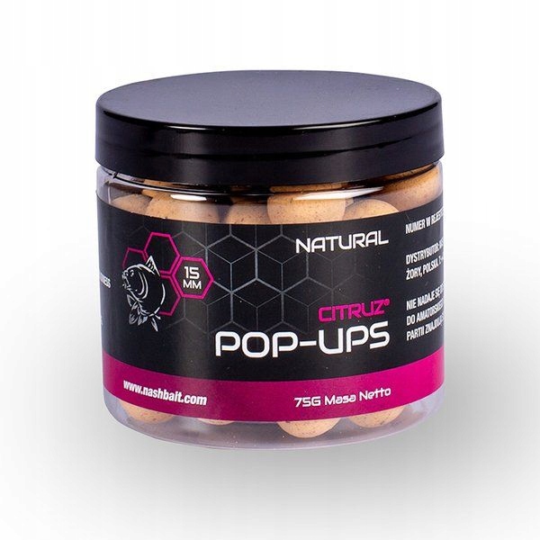 Kulki haczykowe Nash Citruz Pop Ups 12mm 75g Natural B6420