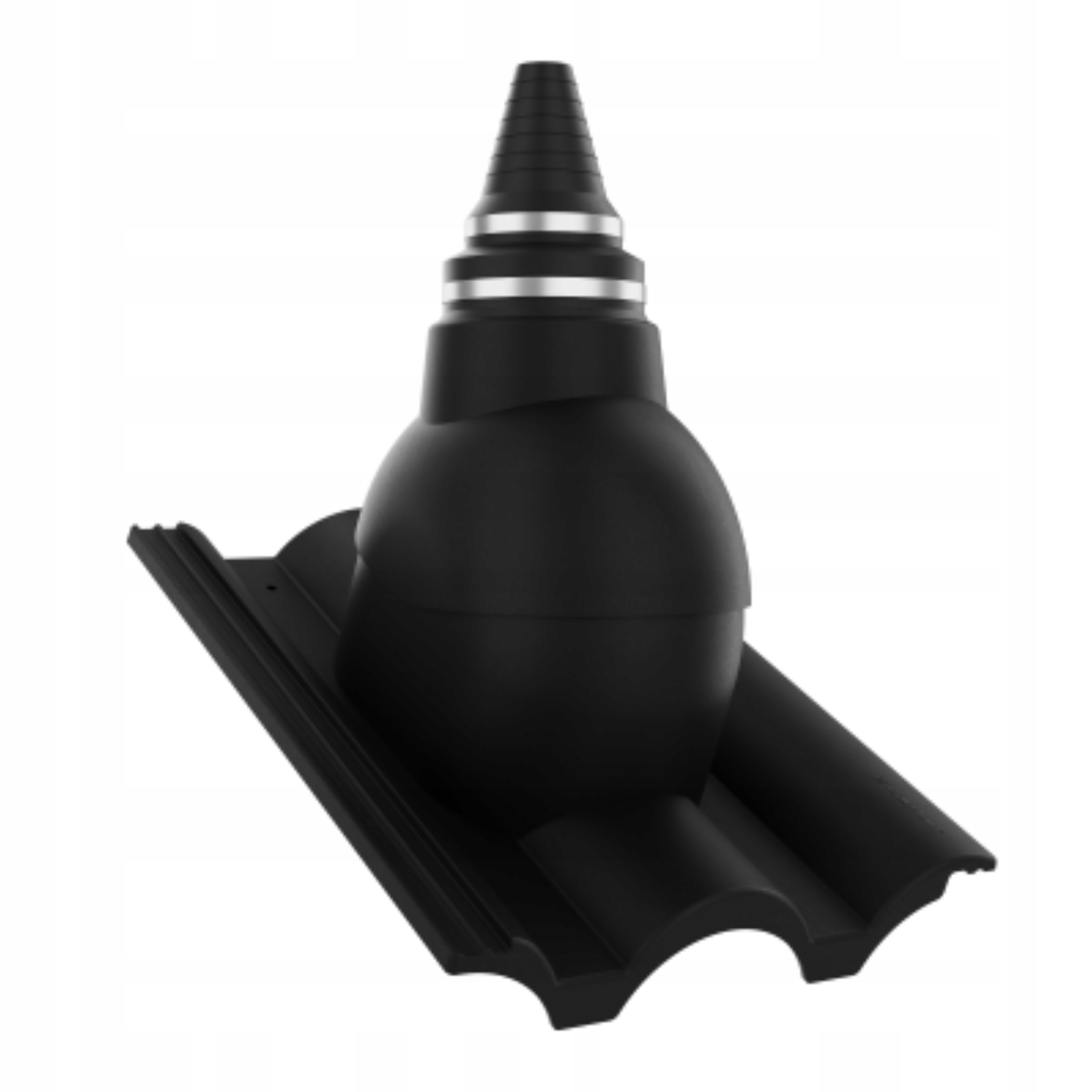 Anténní přechod, těsný střešní průchod Braas Grecka Černý