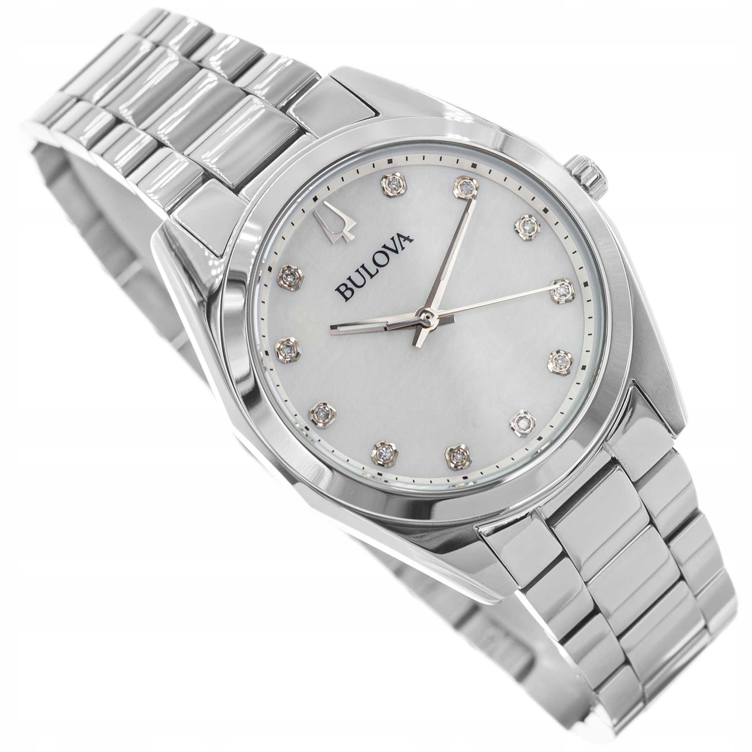 Dámské Hodinky Bulova 96P228 Surveyor Stříbrné Na Náramku Neobrite
