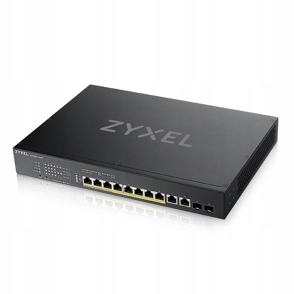XS1930-12HP Multi Gigabit Řízený Mazivo PoE Switch s 375W 802.3BT a 2x10GbE ++
