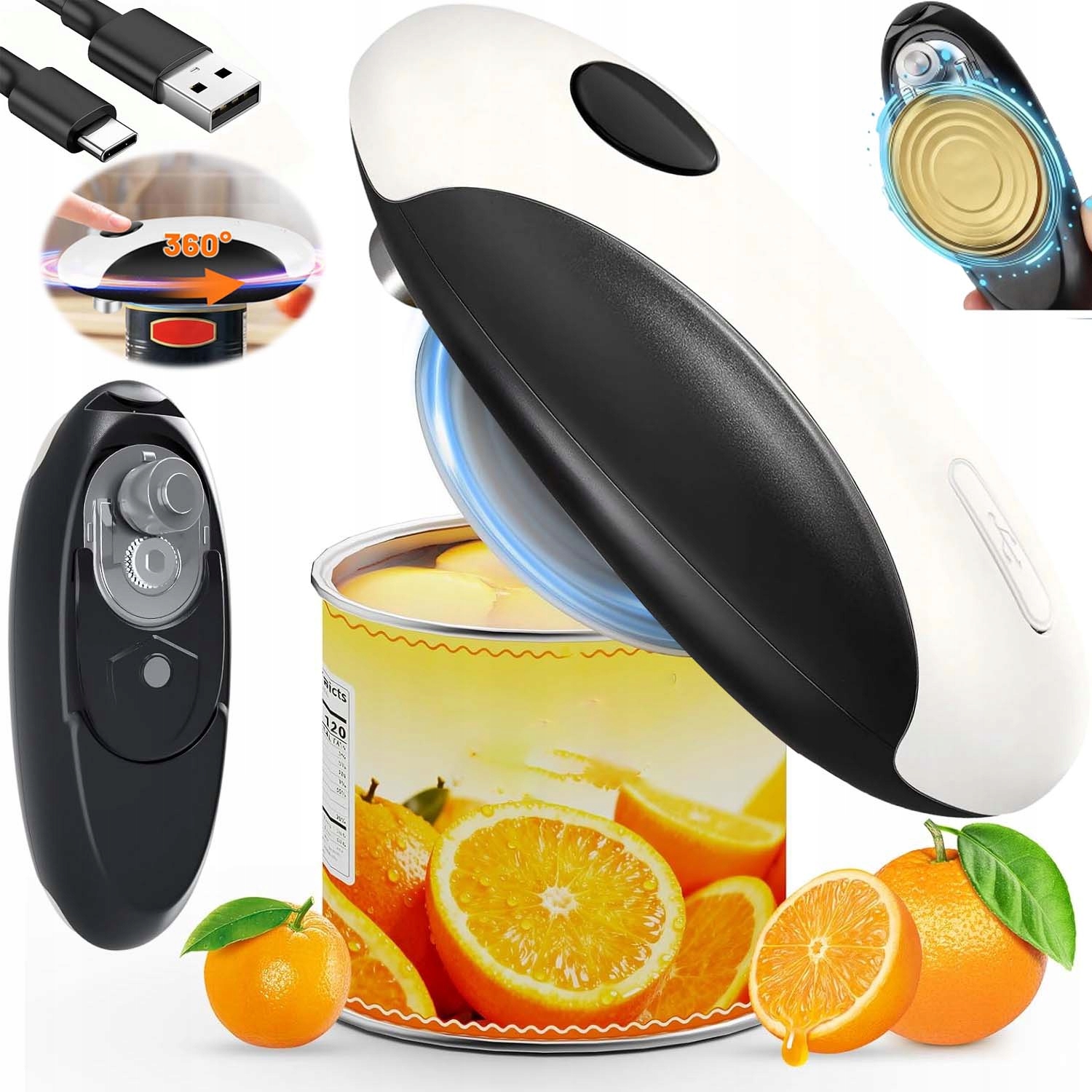 Elektrický Otvírák Na Konzervy Kitchen Ruční, Kompaktní, Vzduchotěsný 500MAH