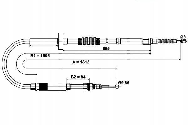 Ate Lanko Ruční Brzdy Zadní L/p (1812MM) Audi A Asistent řidiče #28