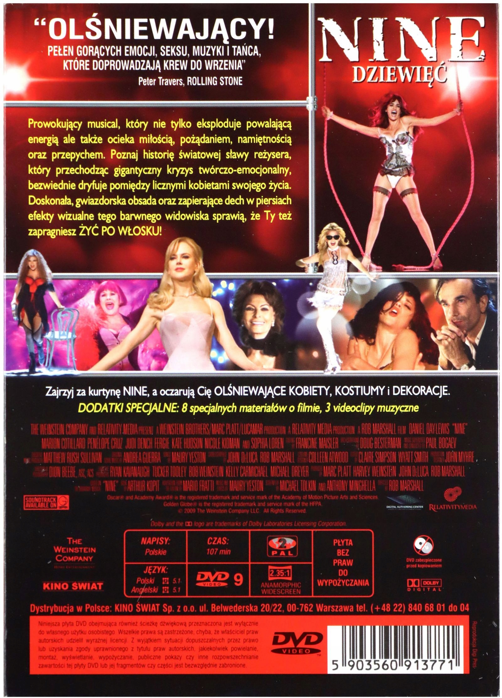 DZIEWIĘĆ (NINE) [DVD] Gatunek musicale