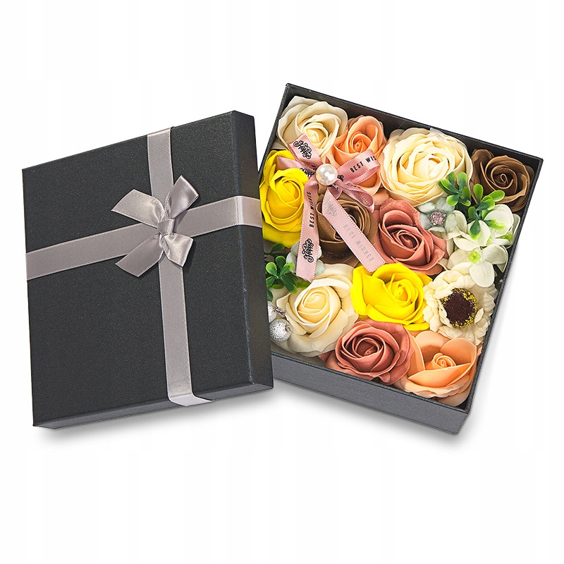 

FlowerBox róż mydlanych ozdobne pakowanie