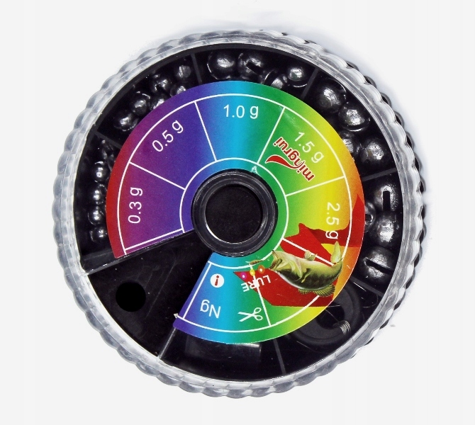 ZESTAW CIĘŻARKI WĘDRASKI OBCIĄŻNIK ŚRUCIN NACINANE+ TAŚMA OŁOWIANA+ STOPERY