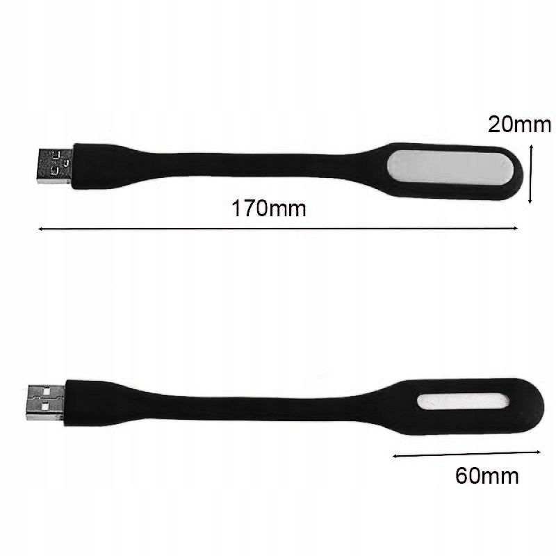 LAMPKA SILIKONOWA LED USB DO LAPTOPA ELASTYCZNA EAN (GTIN) 5901299910016