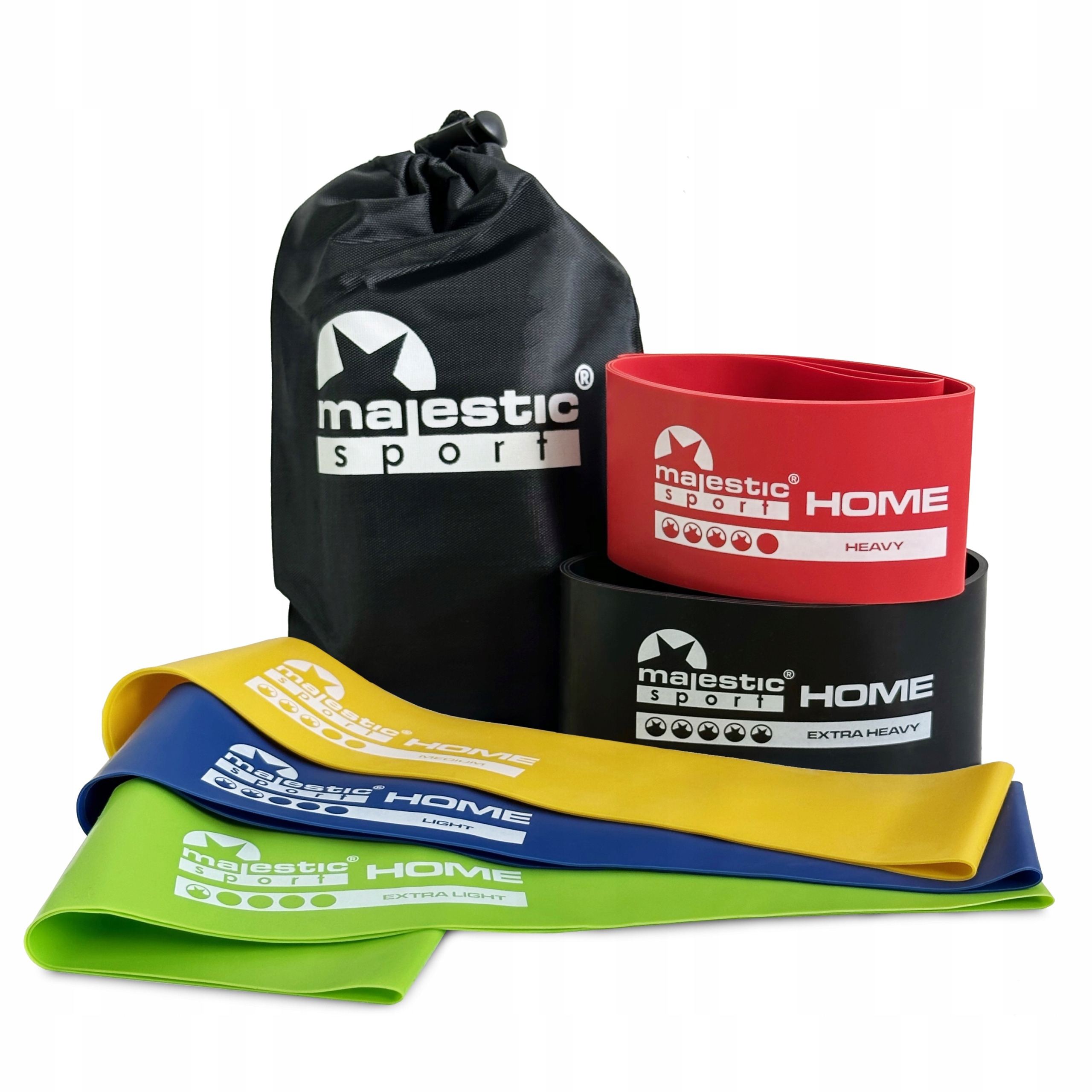 

Zestaw 5 gum do ćwiczeń mini band Majestic Sport