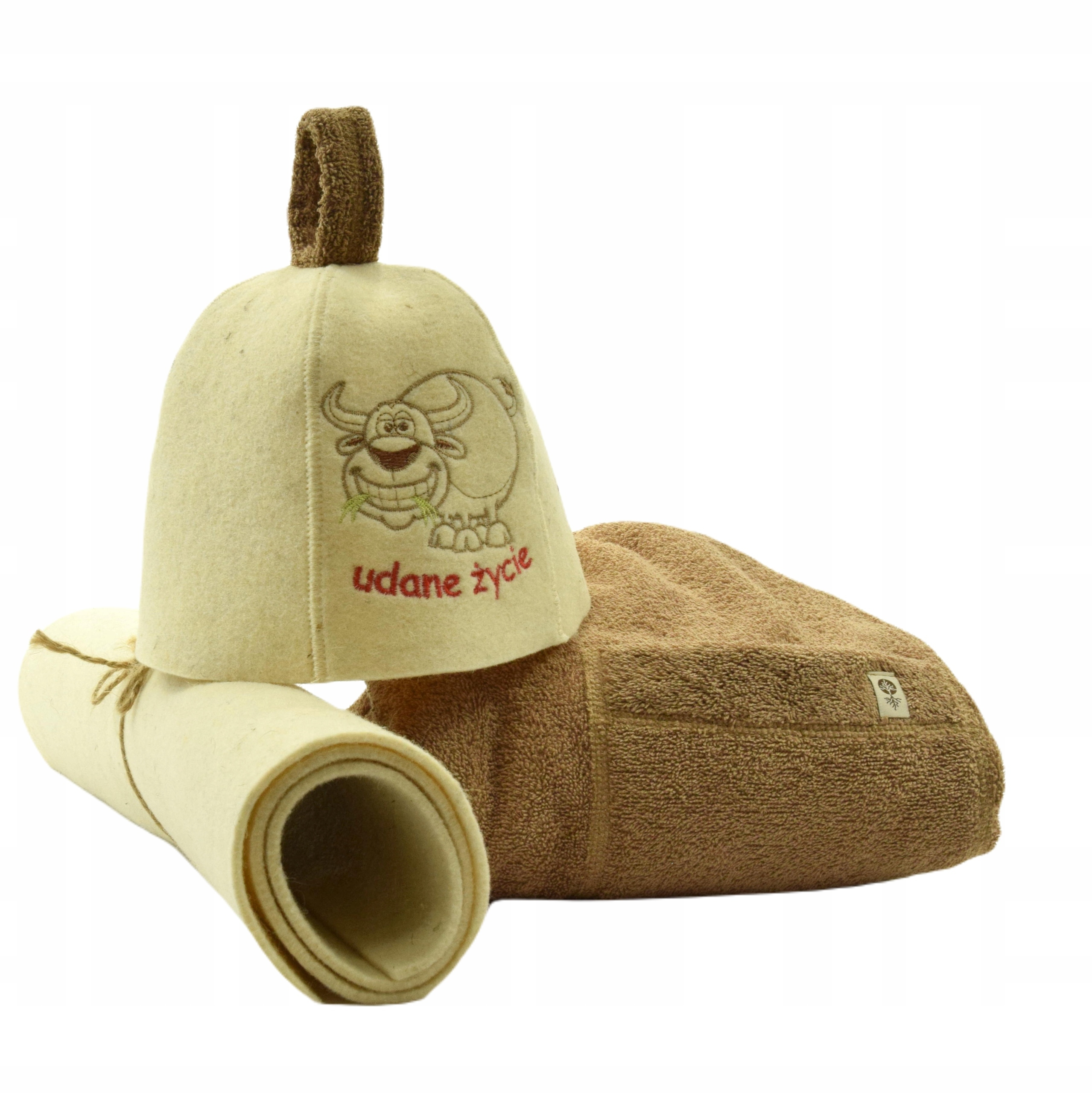 Čepice Klobouk do sauny Podložka Ručník- Pánský set 3 cz velikost-XL