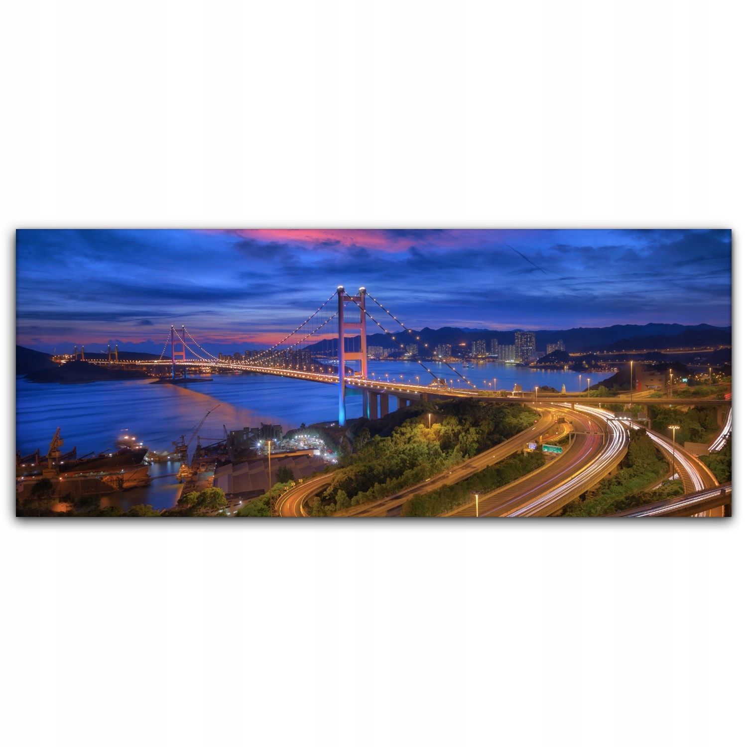 

Obraz na płótnie z foto 125x50 Hong Kong Most Azja