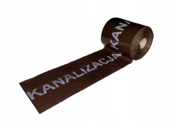 

Taśma ostrzegawcza 100 mb Uwaga Kanalizacja