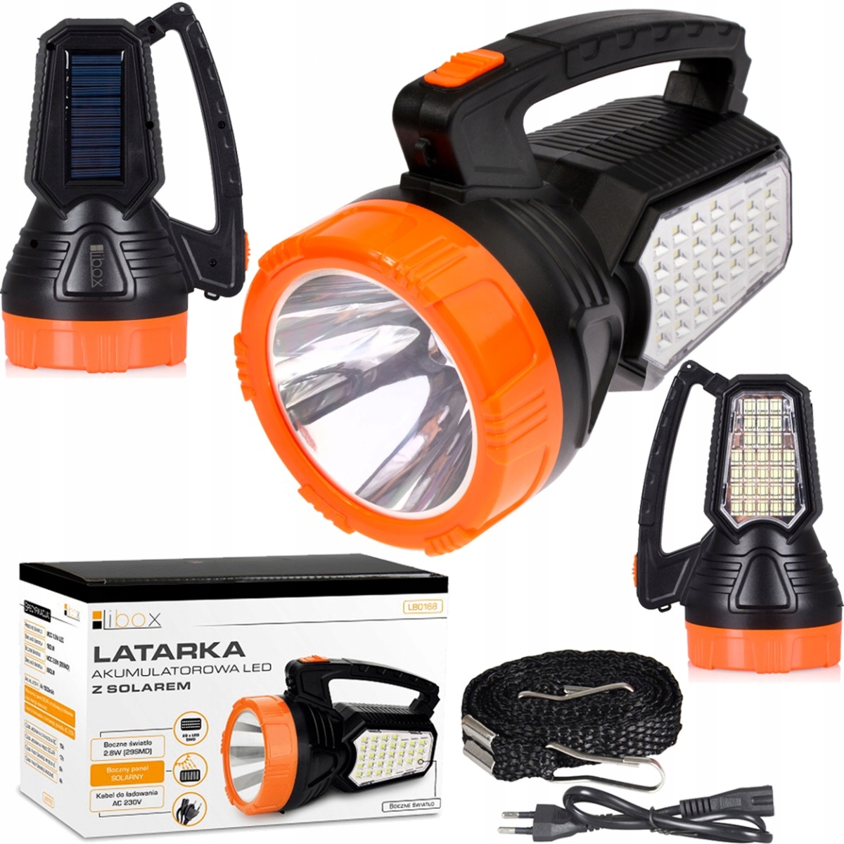 

Latarka Szperacz Ładowalna Akumulatorowa 230V Led