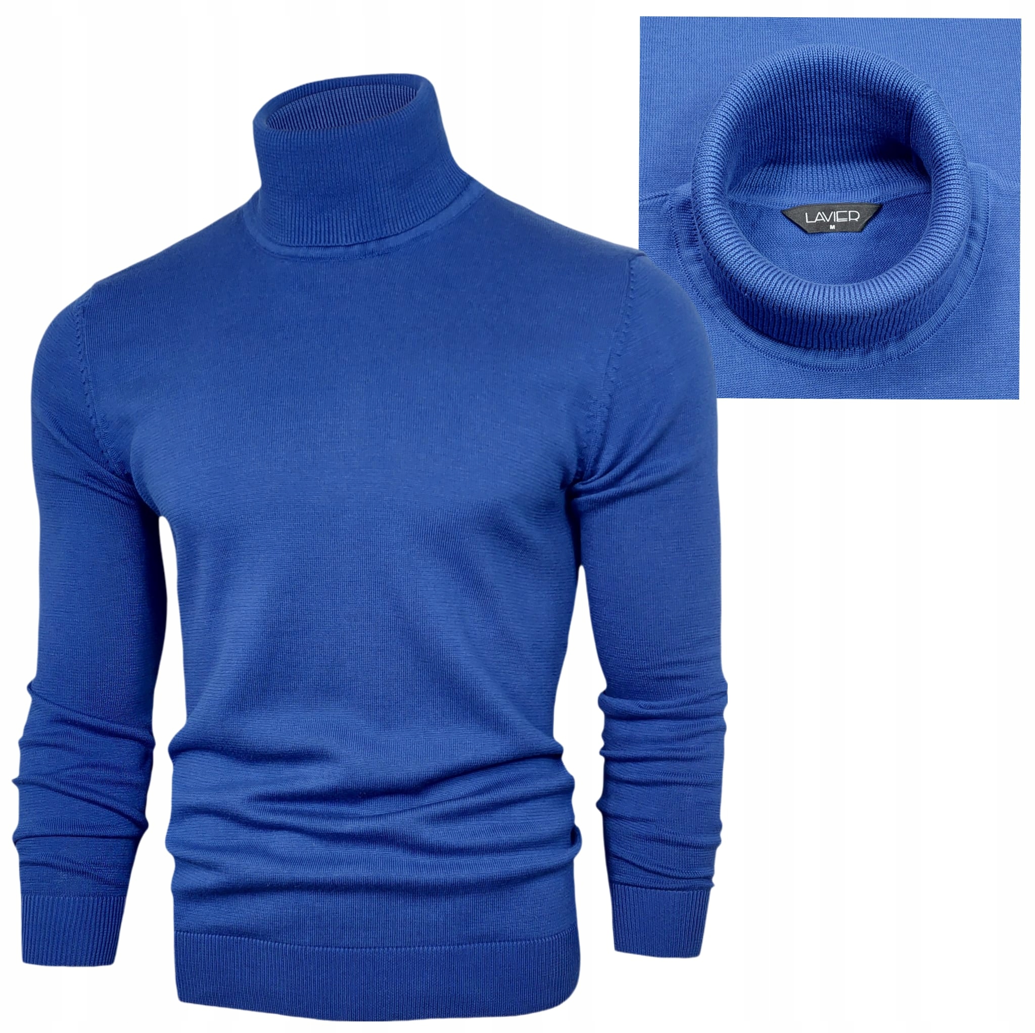 Pánský Rolák Lavier 100% Bavlna klasický pohodlný, chrpově modrý, kobaltově modrý, vel. XL