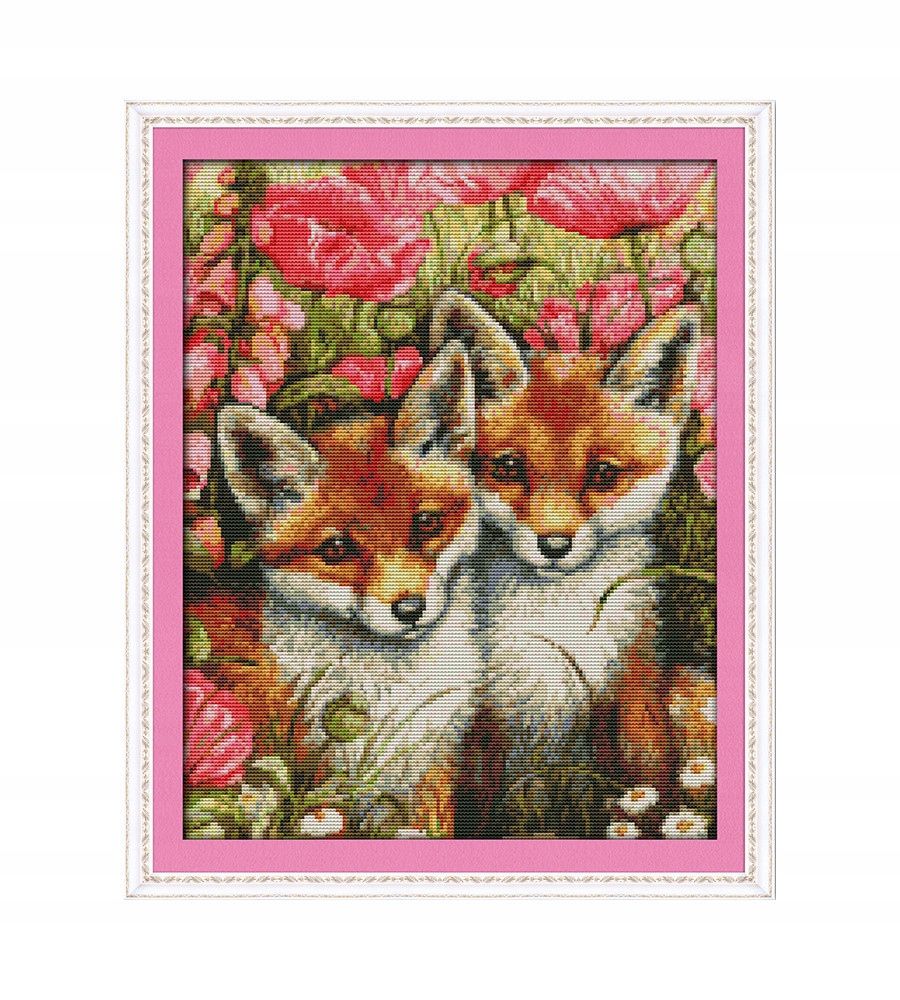 Kanva s potiskem vyšívací sada (kanva,mulina)