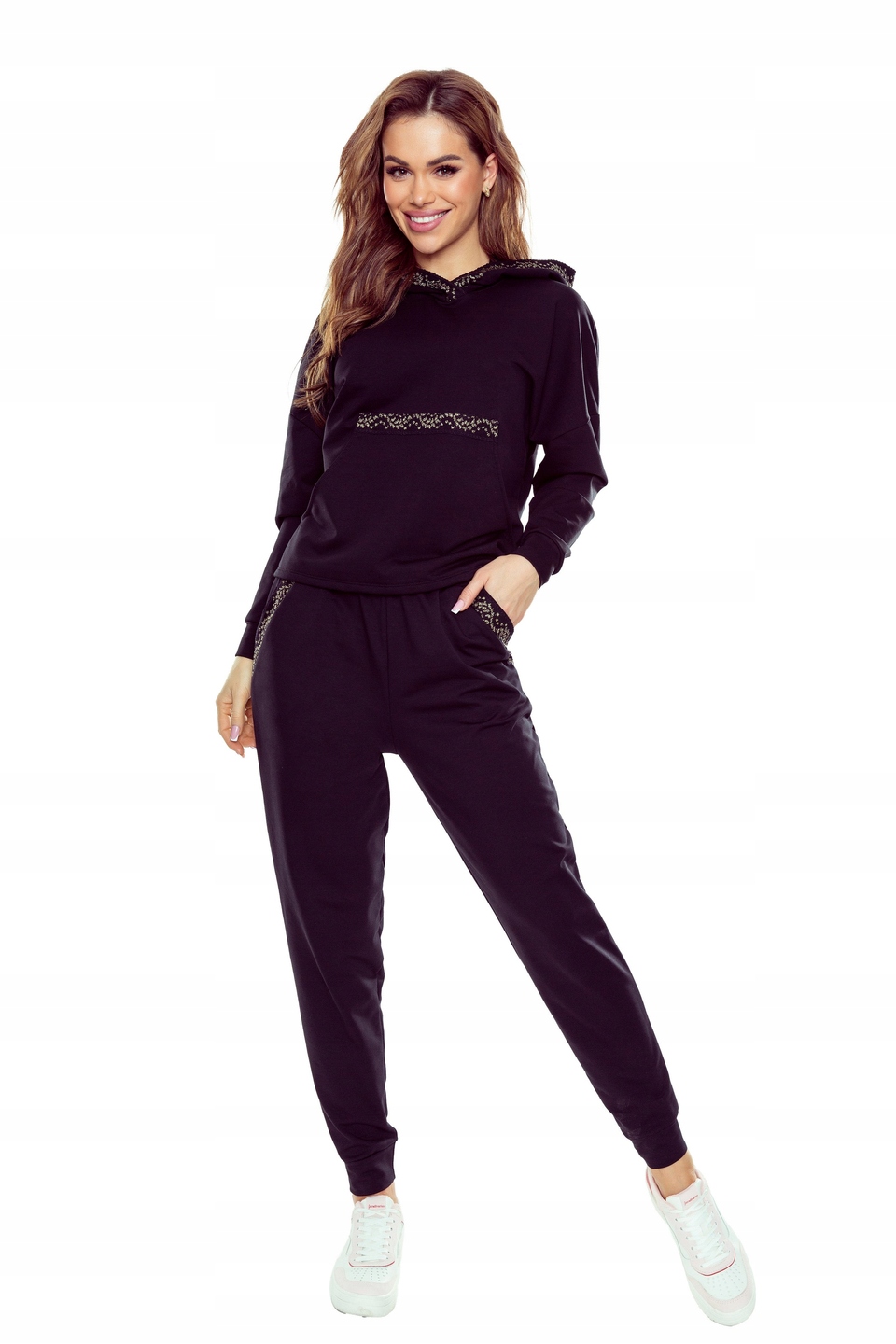 Teplákovka dámský komplet mikina klokanka s kapucí Eldar Ferbi černá L