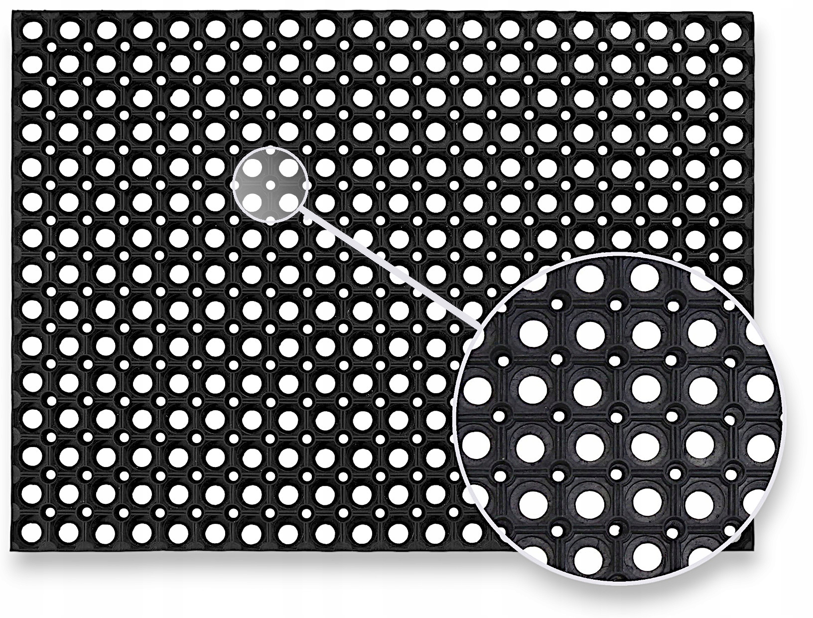 WYCIERACZKA WEJŚCIOWA 50x80 MATA DO BUTÓW ZEWNĘTRZNA GRUBA POD DRZWI GUMOWA