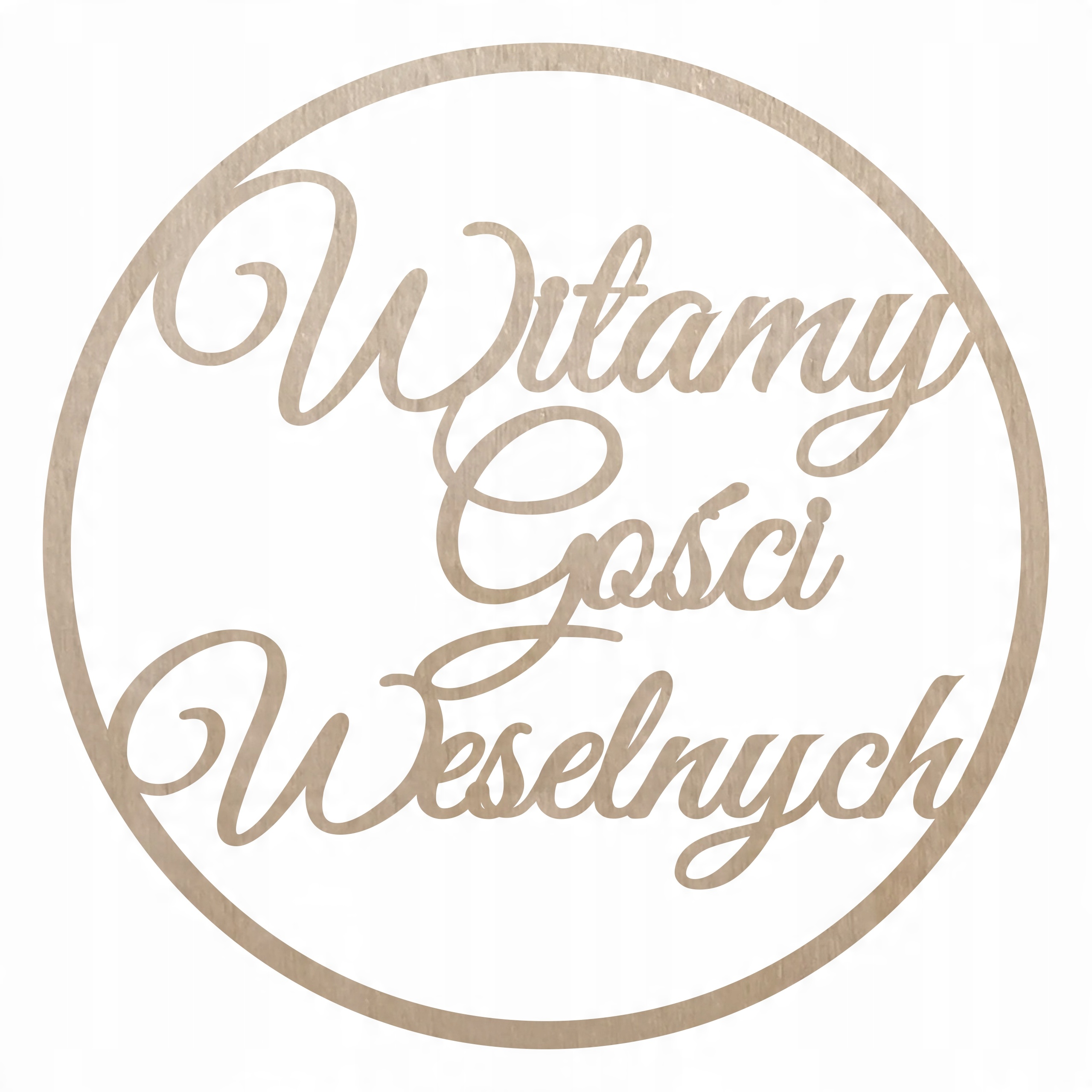 

Drewniane koło Witamy Gości Weselnych ślub 50CM