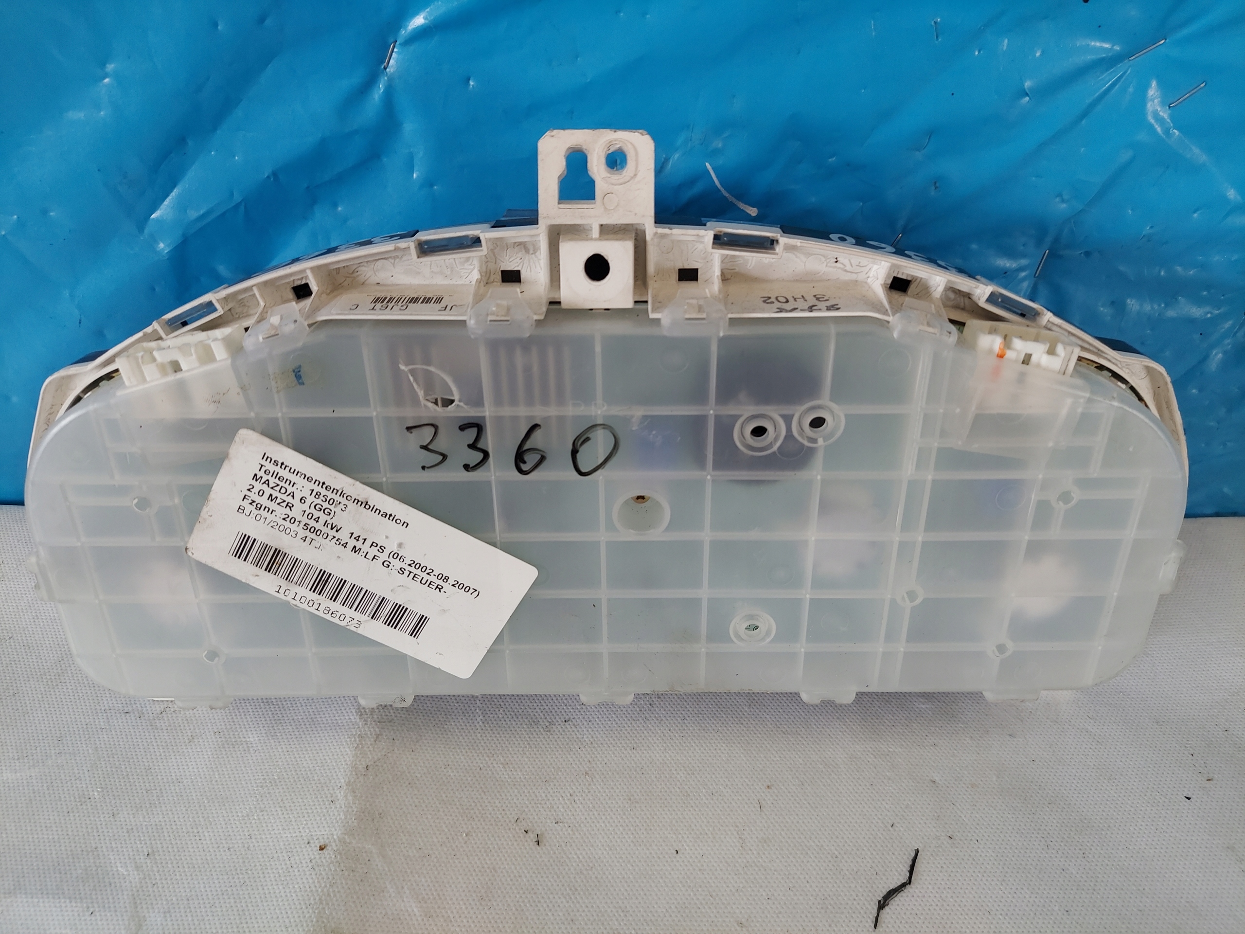 dials clock MAZDA 6 GG 2.0 MZR GJ6TC