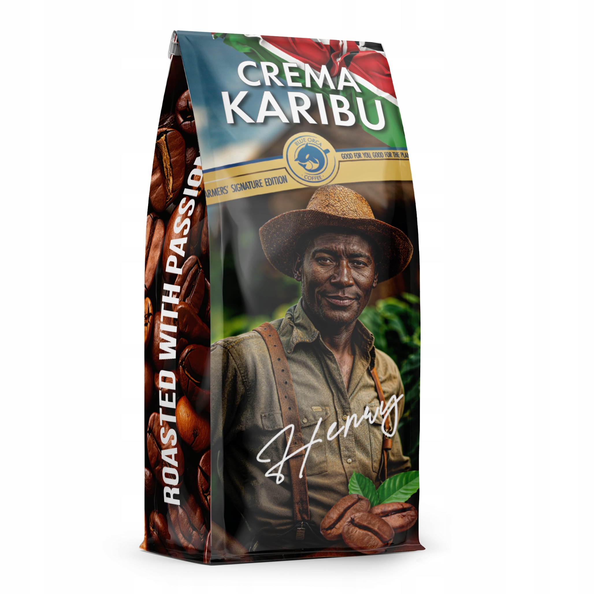 Kawa ziarnista Karibu Crema 1kg Farmers Limited Edition Blue Orca Coffee