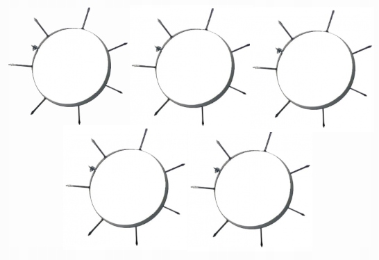 Aerátor valců do válce pro trávy trávníku 5ks