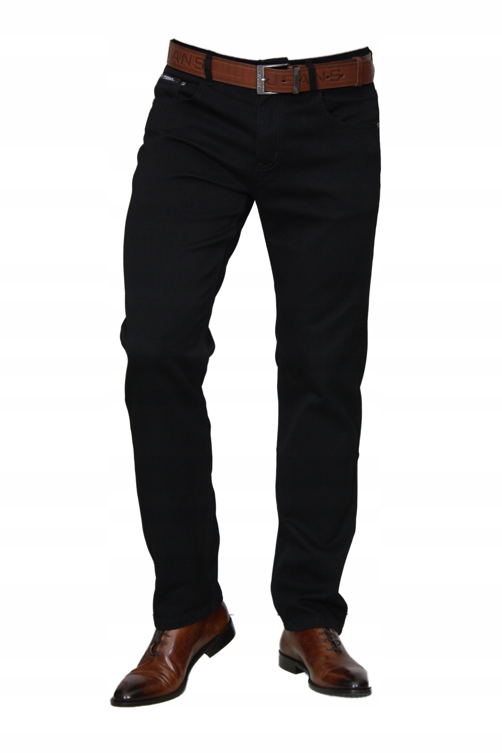 Pánské Kalhoty Bigman Černé W38 L36 s obvodem pasu 100-102 cm