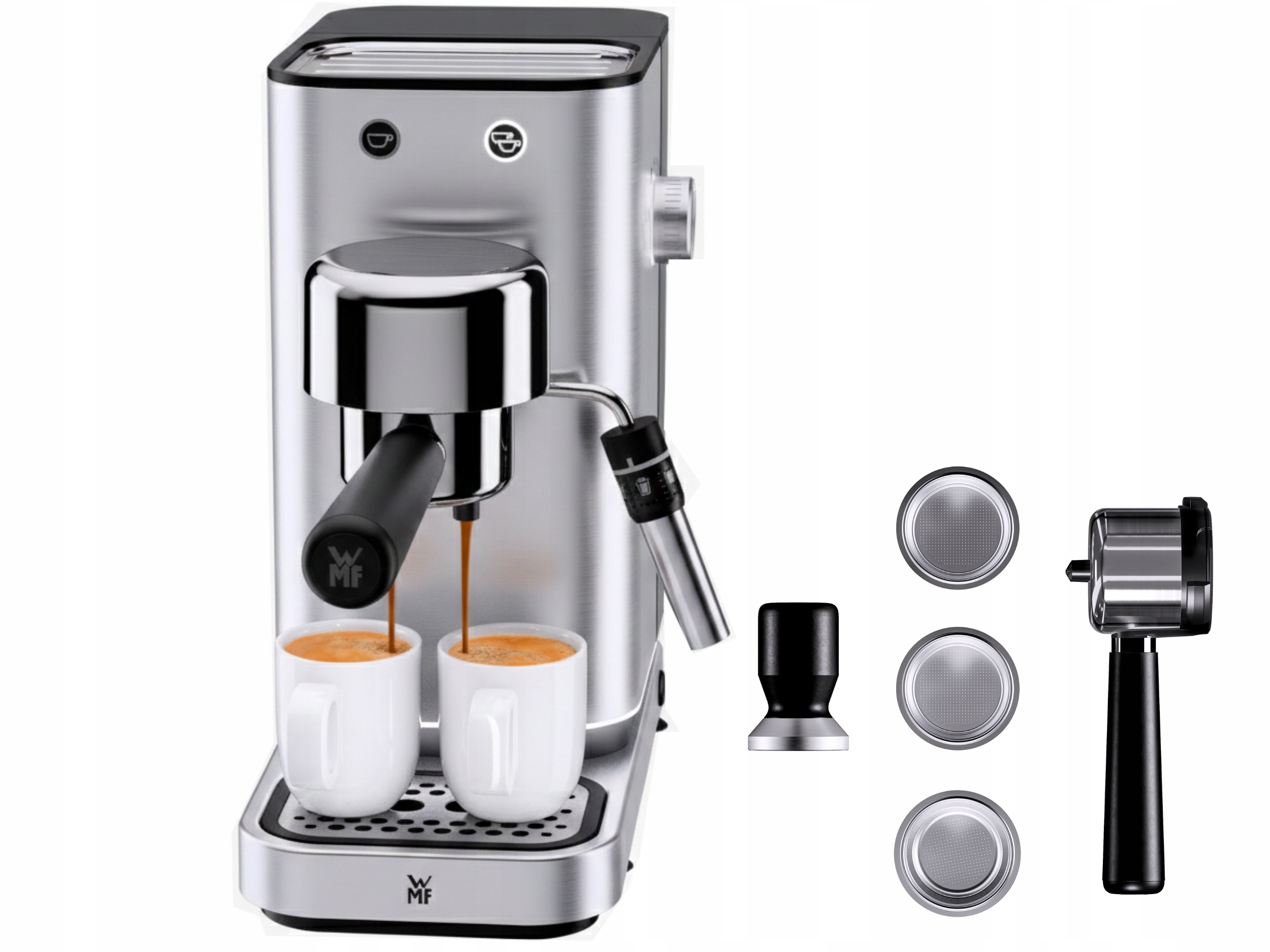 Ekspres do kawy kolbowy ciśnieniowy Wmf Lumero 1350W 15 bar stalowy