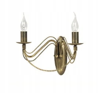 Nástěnná lampa Kinkiet Emibig 2xE14 40W Tori Gold