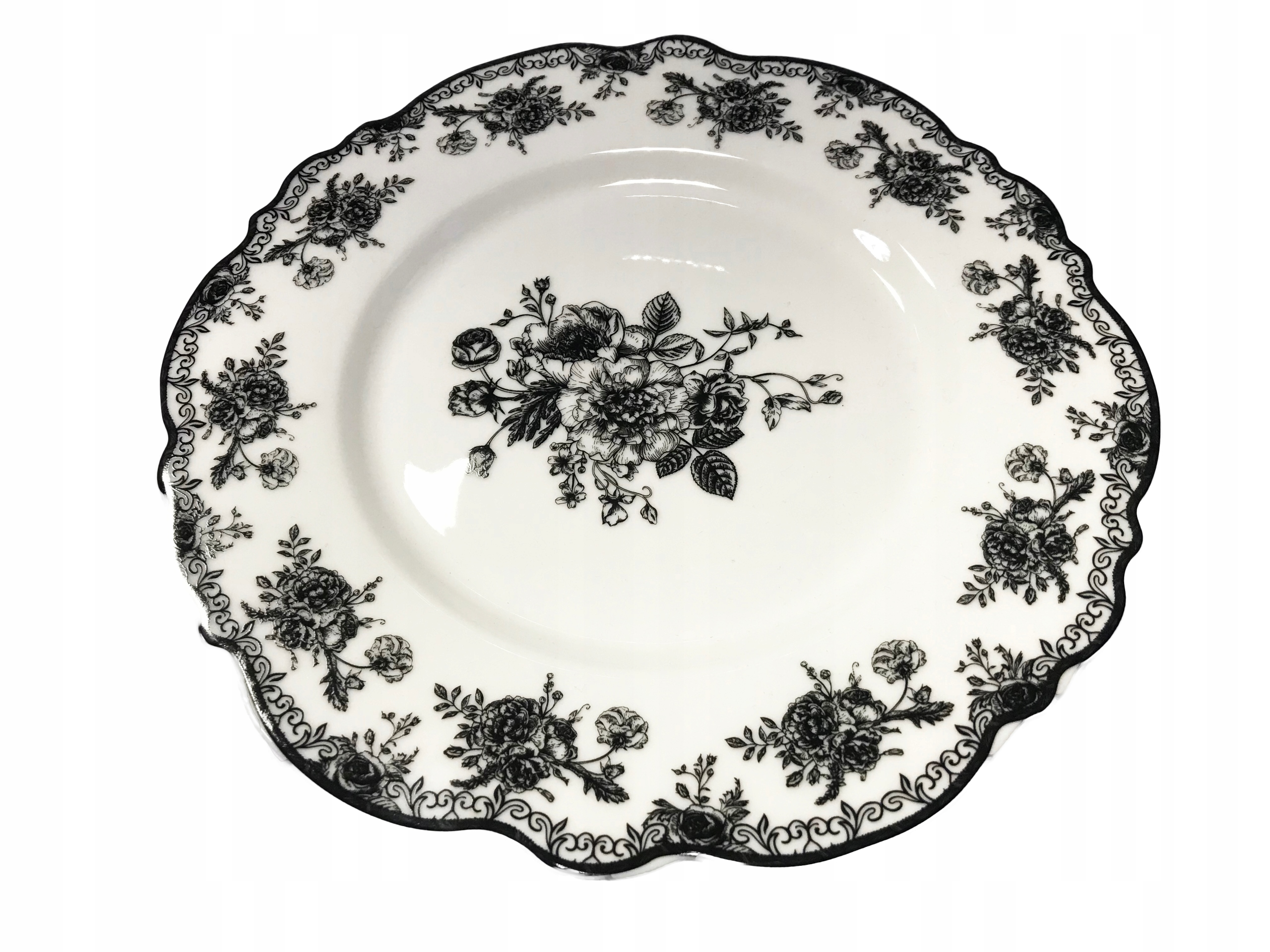 

Talerz Dekorowany Mały Ceramiczny Sałatkowy 21 CM