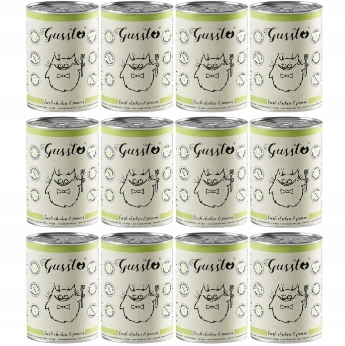 Gussto Mokra Karma dla Kota Kurczak Krewetki 12x400g