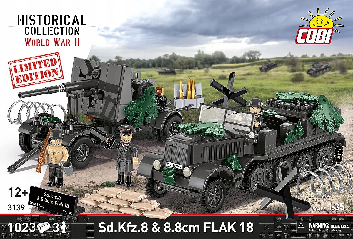 Klocki Cobi 3139 Sd.Kfz.8 & 8.8 cm Flak18 Edycja Limitowana