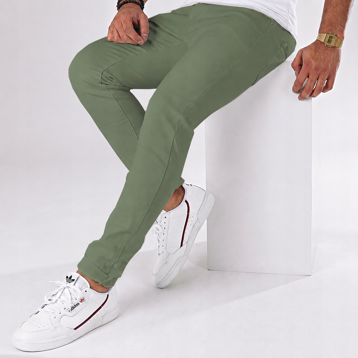 Joggery Džíny Džínové kalhoty Slim Fit Elastické