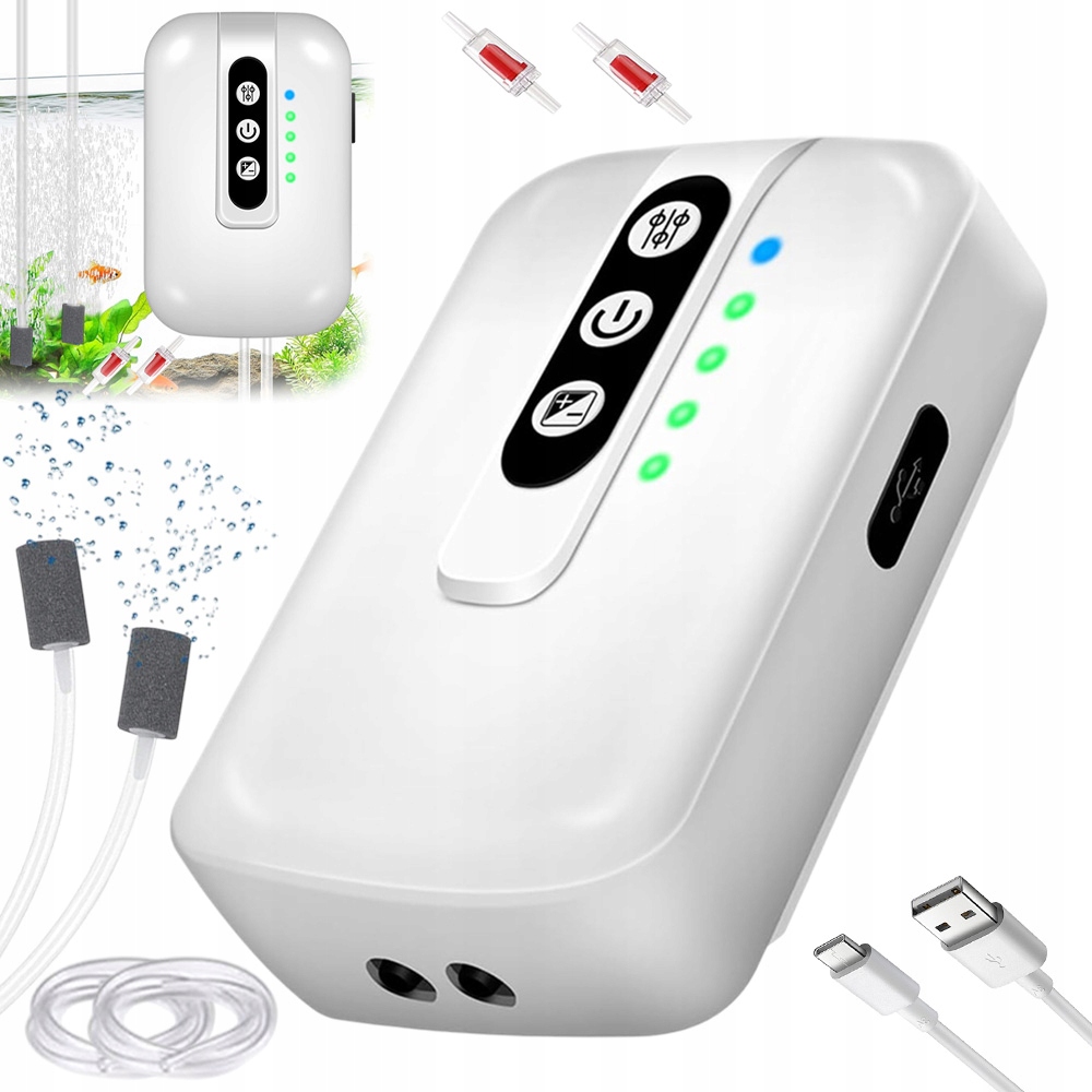 Levně Provzdušňovač 30-100 L 2000 Mah 2 Výstupy S Usb Nabíjením