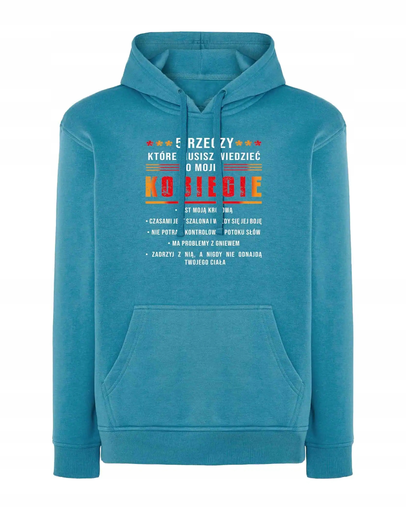 Mikina – 5 věcí o mé ženě pro manžela, chlapce, vtipná, modrá, velikost M