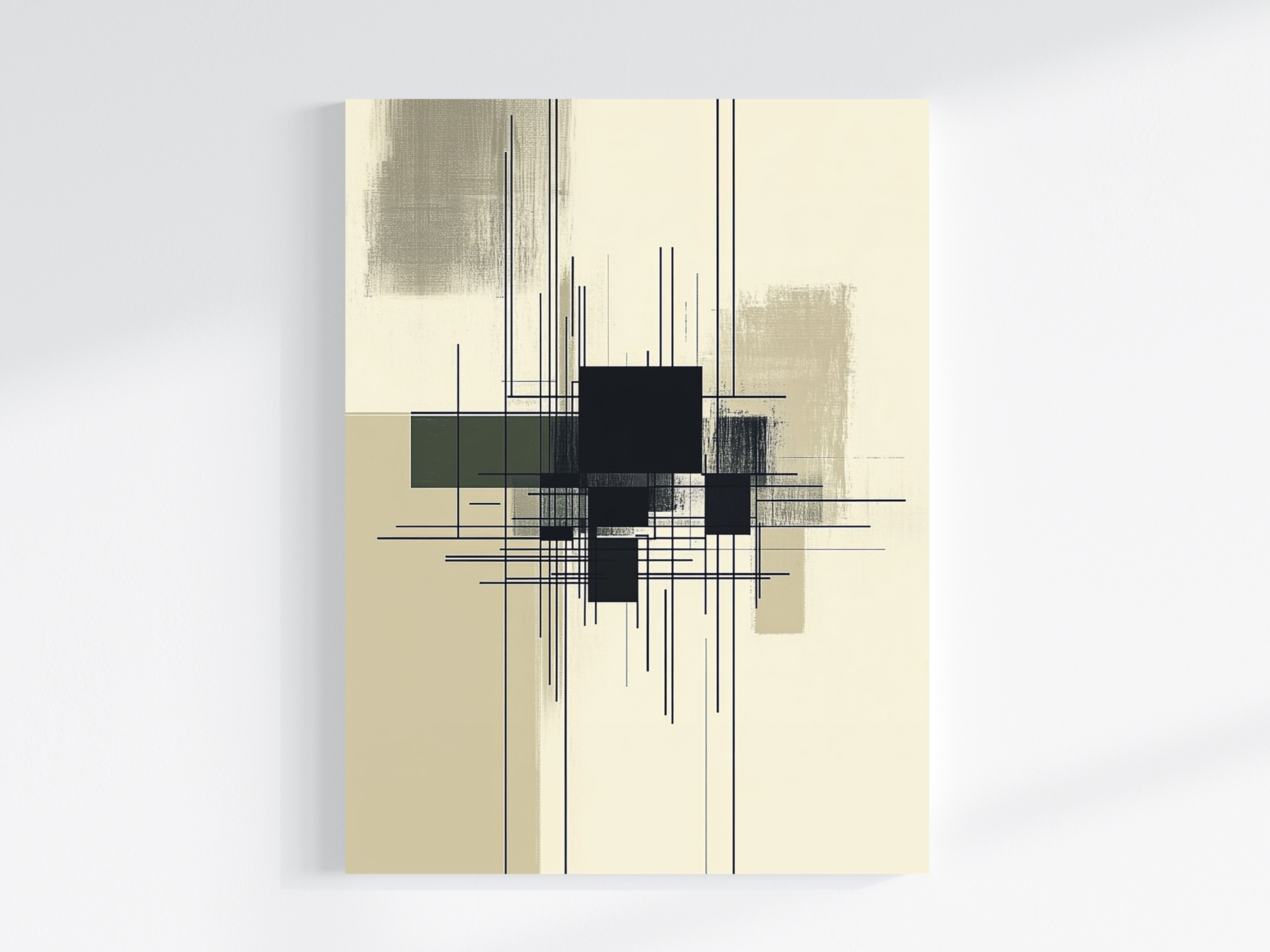 Obraz Na Plátně Canvas Abstrakce Bauhaus Mid-century Modern Linka 75x100