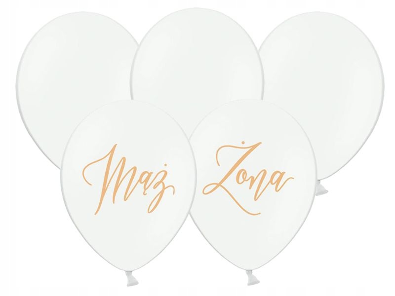 

Balony Ślubne Bukiet Balonów Mąż Żona 5szt