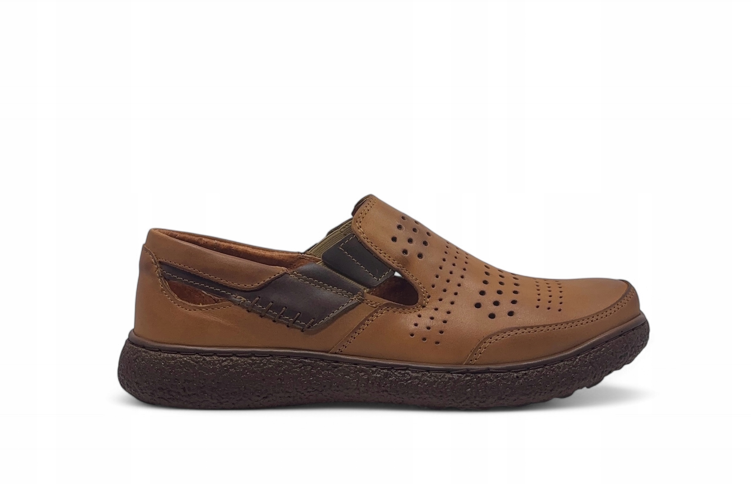 Pánská polobotka model J53l Polbut – přírodní kůže, velikost 40