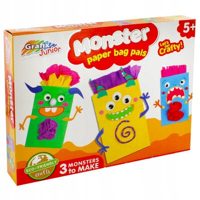 

Monster Paper Bag Pals Craft tworzenie potworków