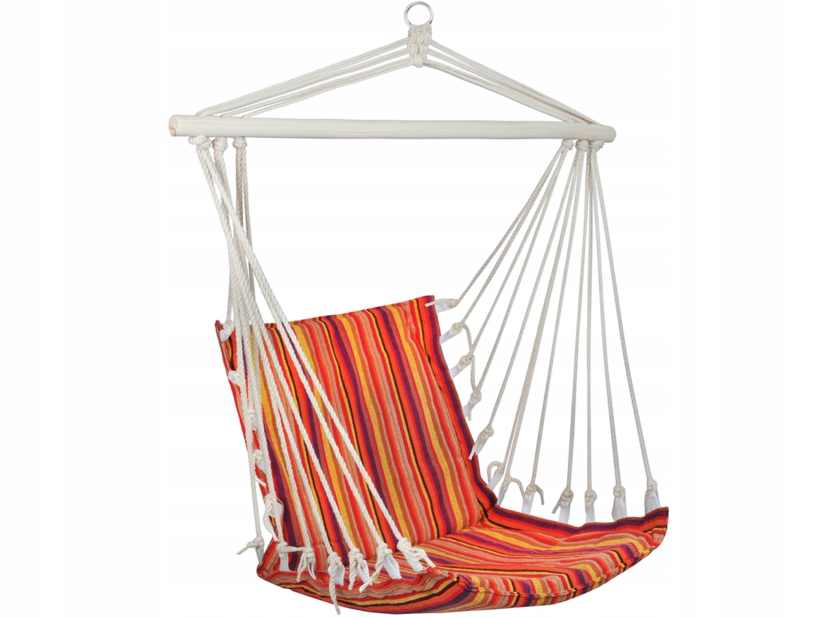 HAMAK OGRODOWY WISZĄCE KRZESŁO SIEDZISKO CZERWONE