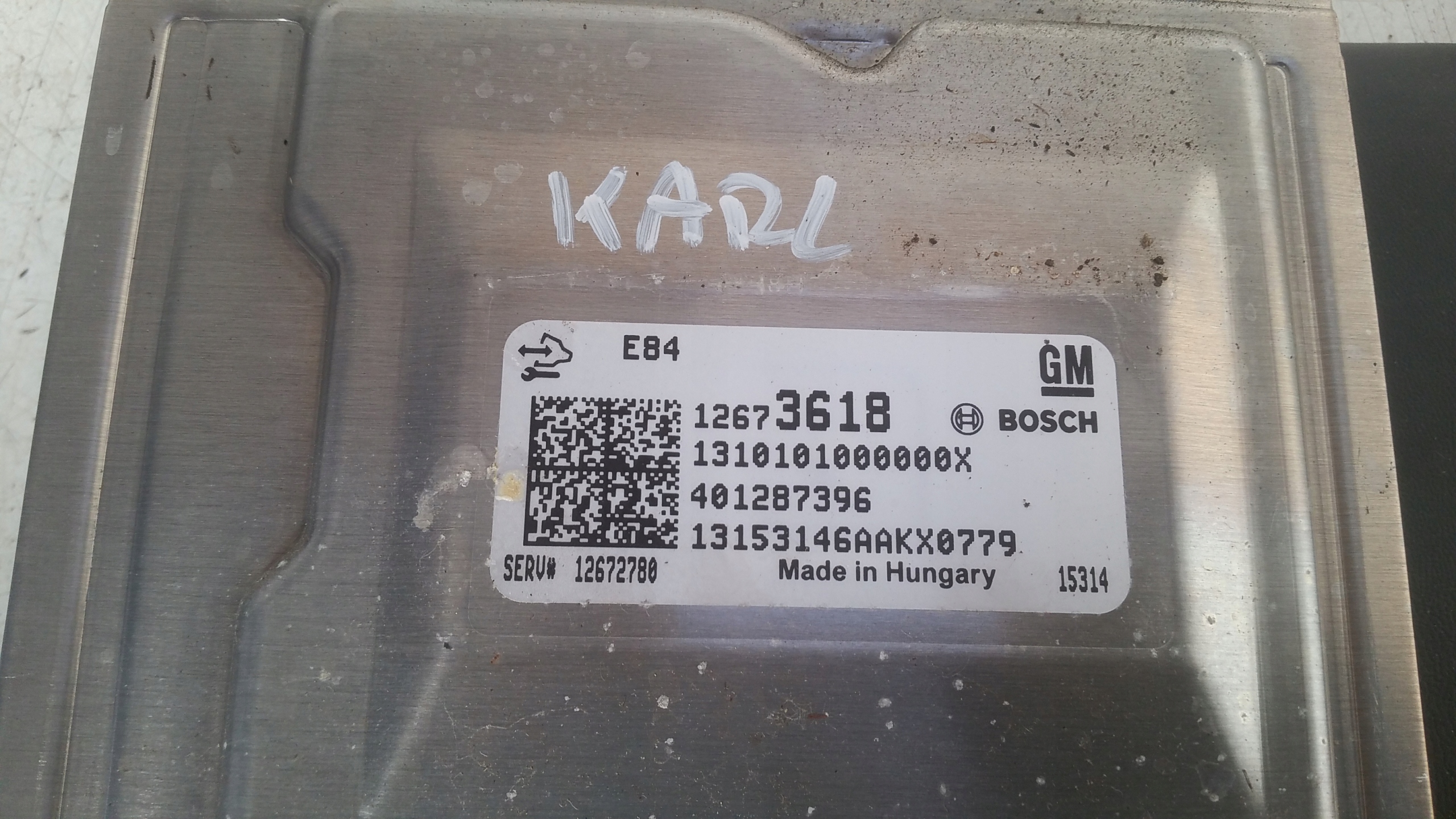 Computer DES MOTORS 18673618 Opel Karl