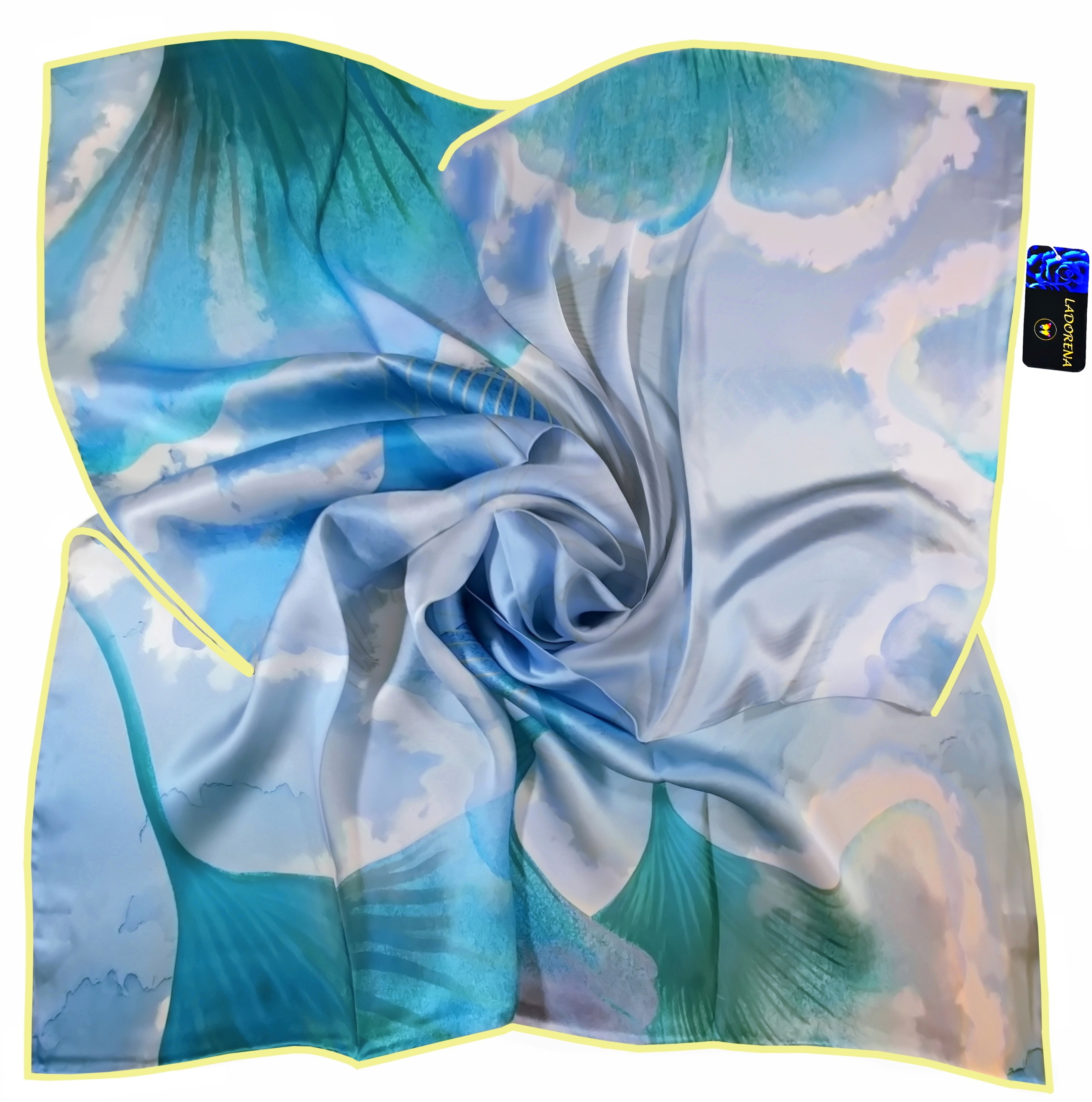 Hedvábný Šátek 100% Hedvábí Přírodní Morušový Prémiová Kvalita+