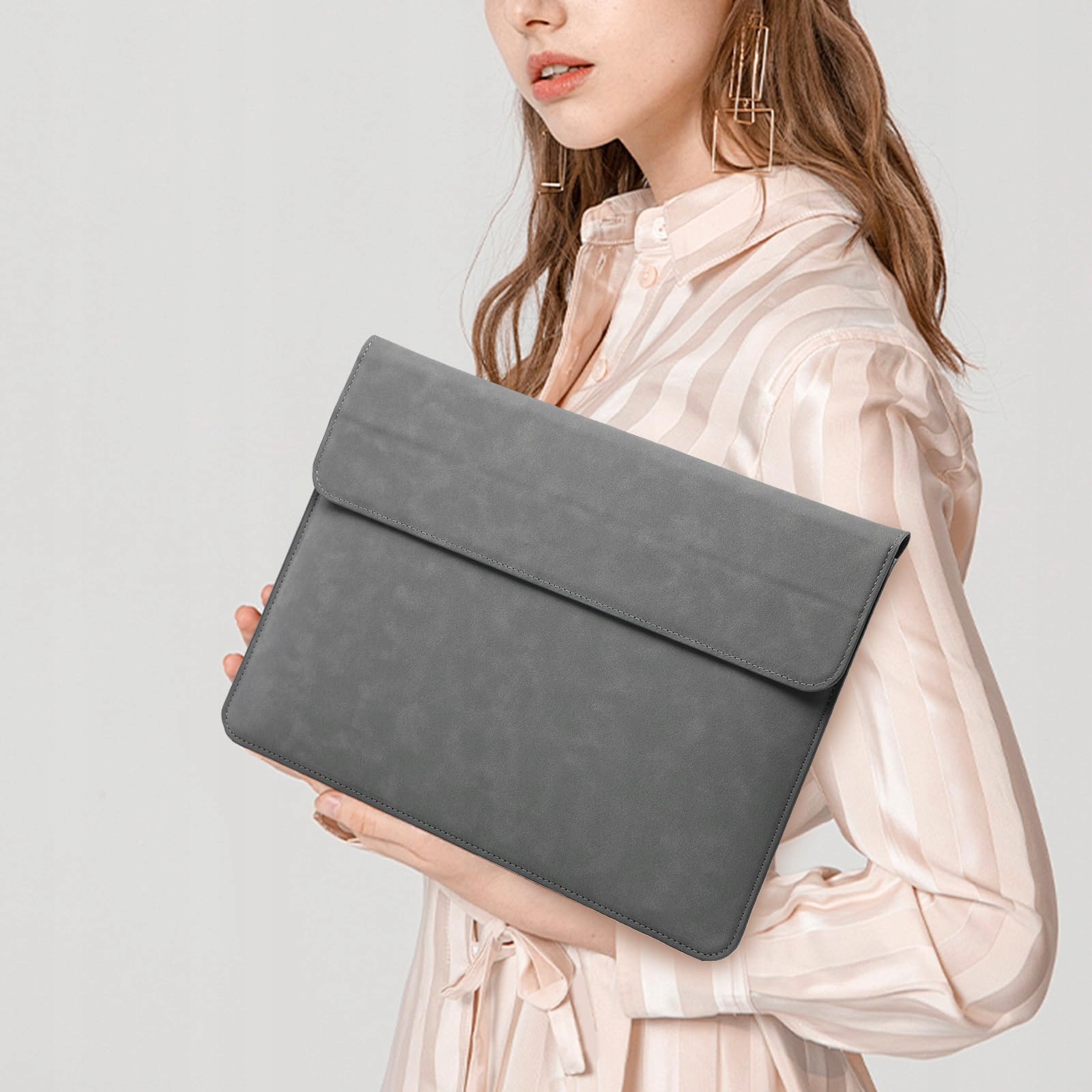HYZUO Etui Na Laptop Z Funkcją Stojaka15 Cal MacBook Air Pro Surface Szary — miniatura 7